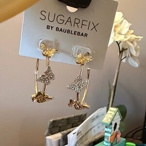 Baublebar butterfly hoop earrings